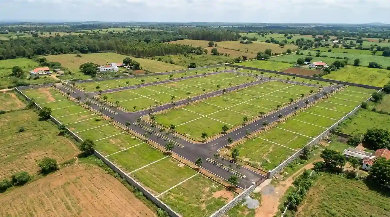 Amaravati Developers villa plots in Gorantla with premium amenities and landscaped gardens