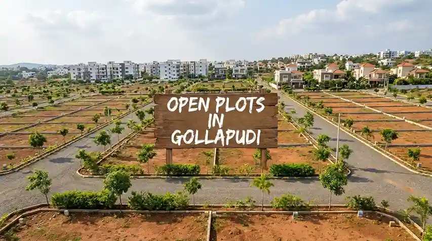Villa plots in Gollapudi with modern infrastructure and wide roads near Vijayawada