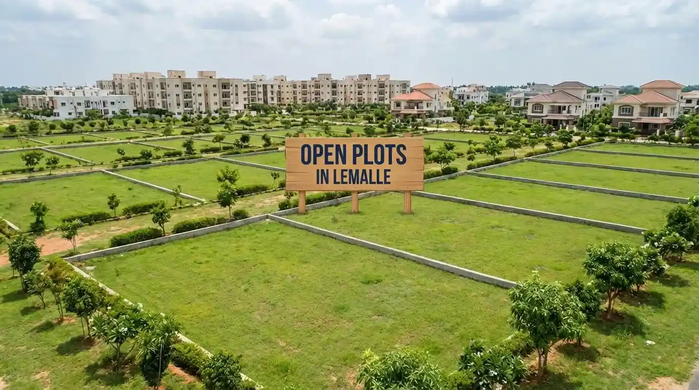 CRDA approved villa plots in Lemalle with modern infrastructure and wide roads