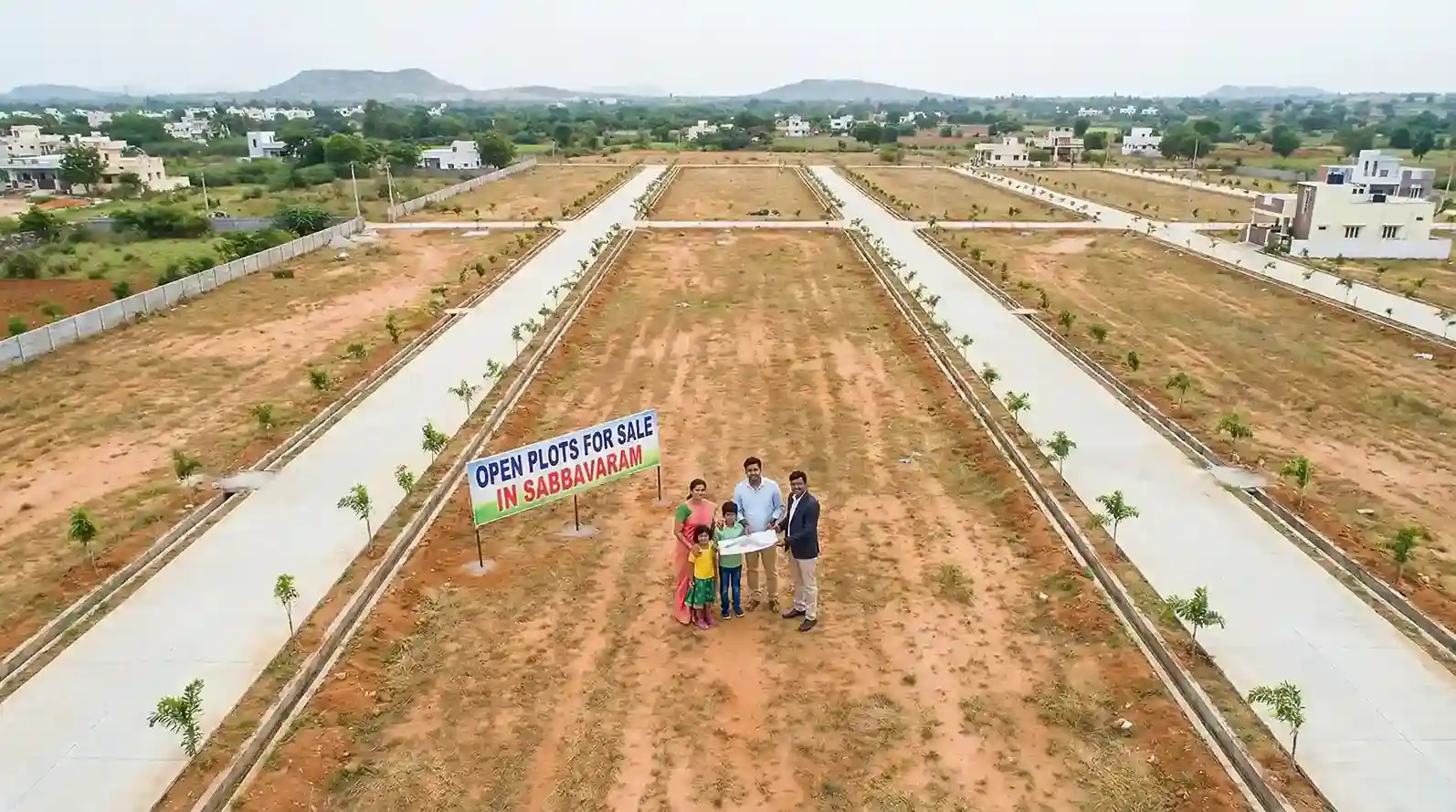 Residential Plots in Sabbavaram with wide roads and green landscaping
